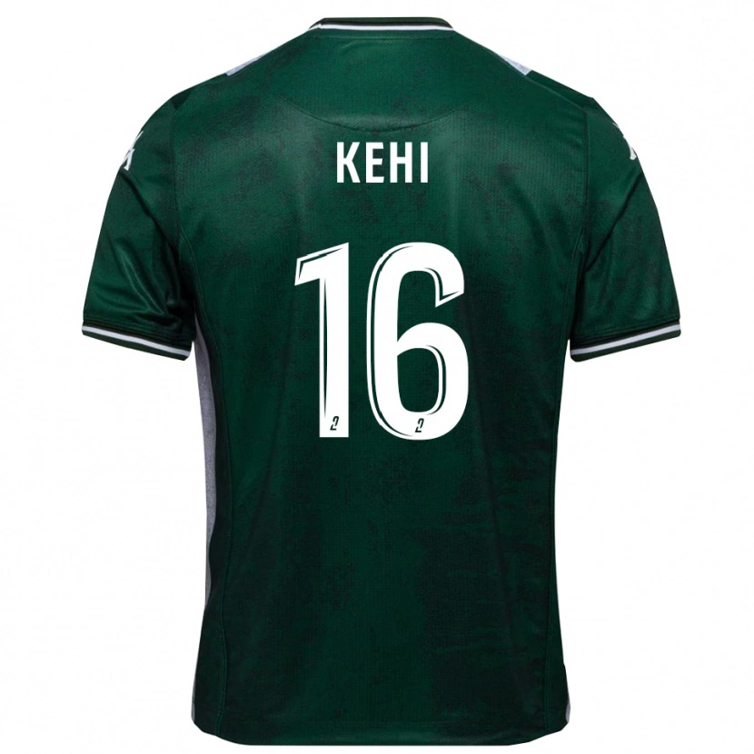 Danxen Niño Camiseta Marc-Olivier Kehi #16 Verde Blanco 1ª Equipación 2025/26 La Camisa