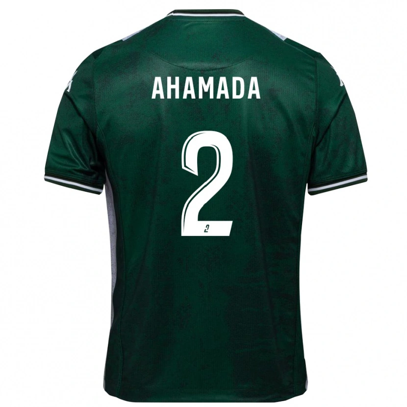 Danxen Niño Camiseta Mohafidh Ahamada #2 Verde Blanco 1ª Equipación 2025/26 La Camisa