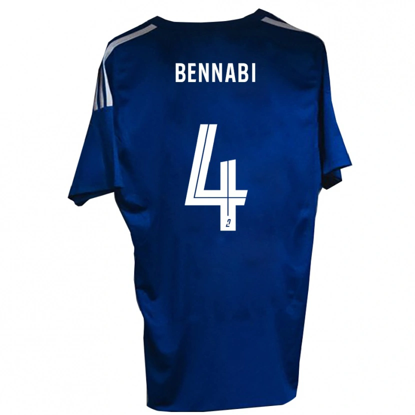 Danxen Niño Camiseta Rayan Bennabi #4 Azul Blanco 1ª Equipación 2025/26 La Camisa