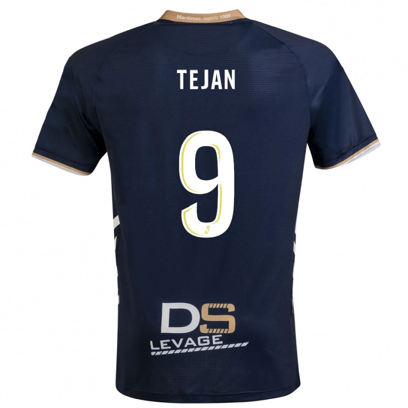 Danxen Niño Camiseta Kay Tejan #9 Azul Marino Oro 1ª Equipación 2025/26 La Camisa