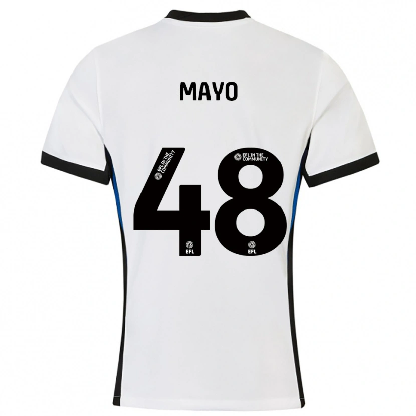 Danxen Niño Camiseta Bradley Mayo #48 Blanco Azul 2ª Equipación 2025/26 La Camisa