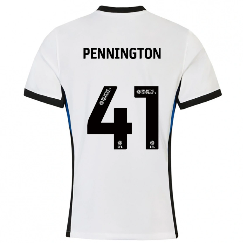Danxen Niño Camiseta Cody Pennington #41 Blanco Azul 2ª Equipación 2025/26 La Camisa