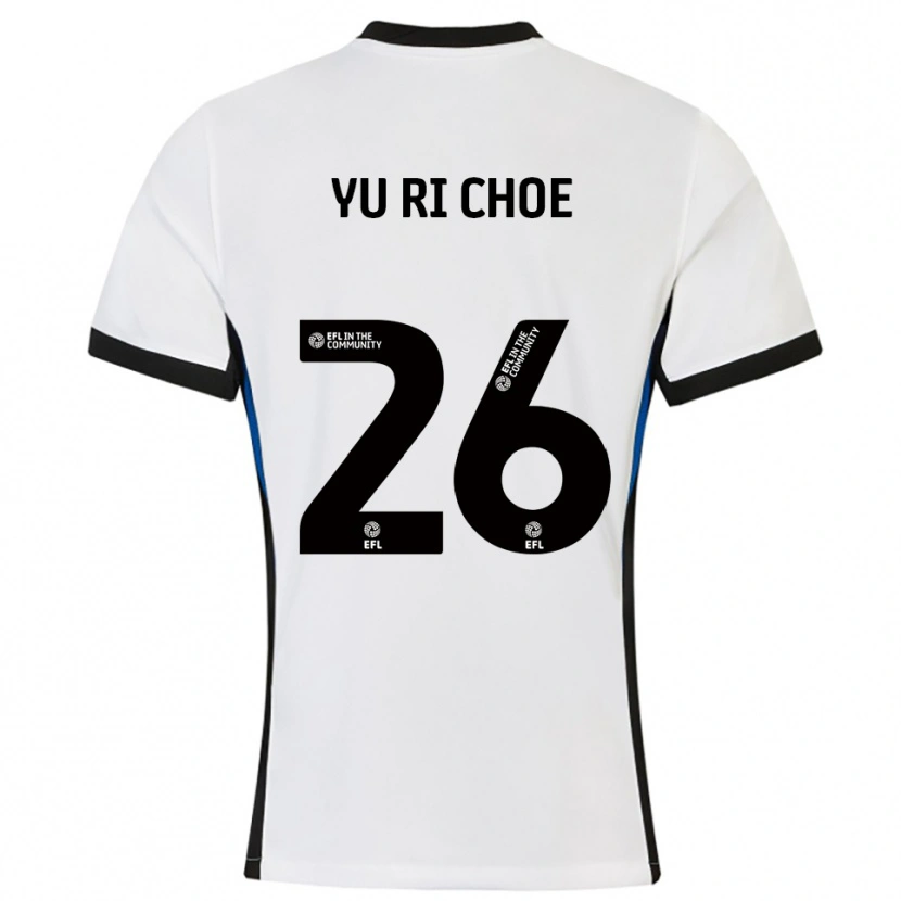 Danxen Niño Camiseta Yu-Ri Choe #26 Blanco Azul 2ª Equipación 2025/26 La Camisa