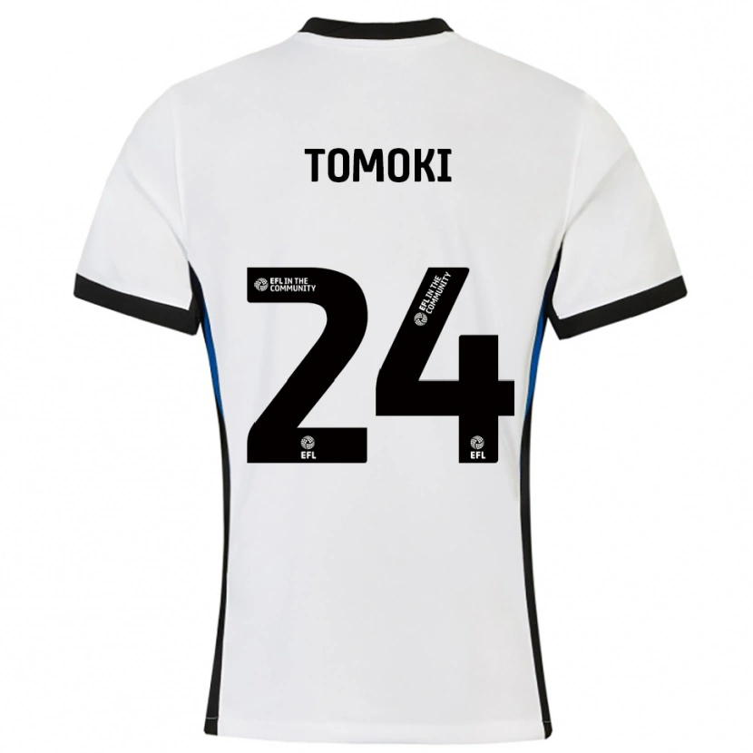 Danxen Niño Camiseta Tomoki Iwata #24 Blanco Azul 2ª Equipación 2025/26 La Camisa