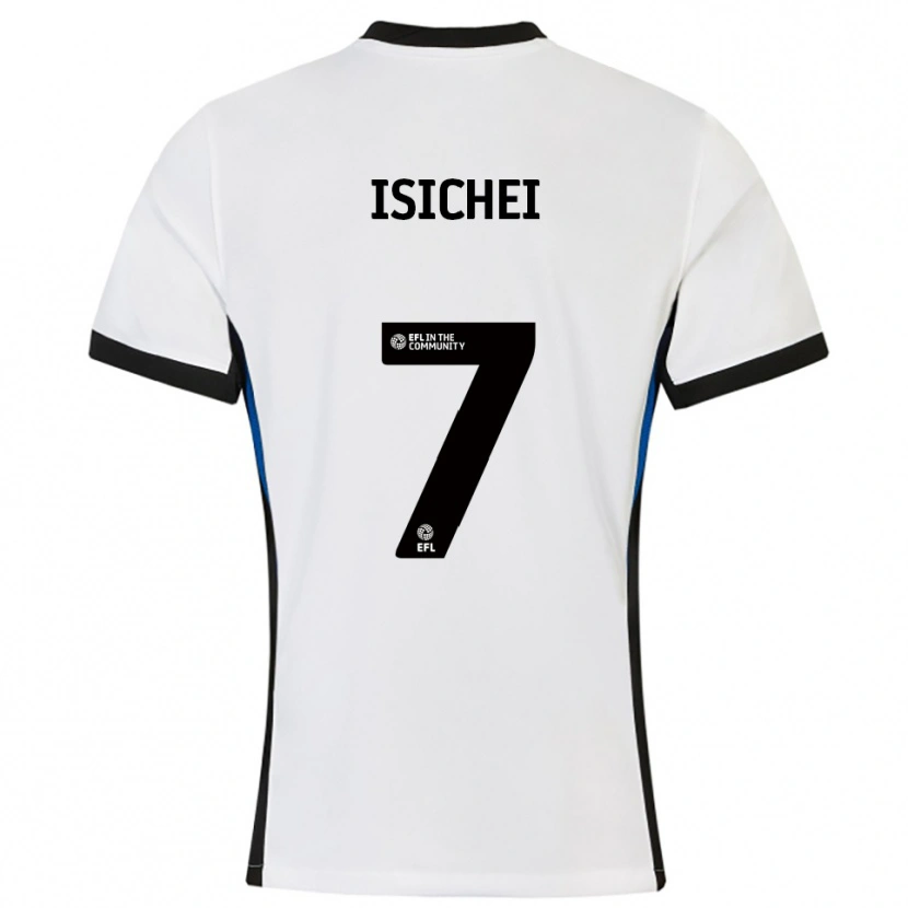 Danxen Niño Camiseta Daniel Isichei #7 Blanco Azul 2ª Equipación 2025/26 La Camisa