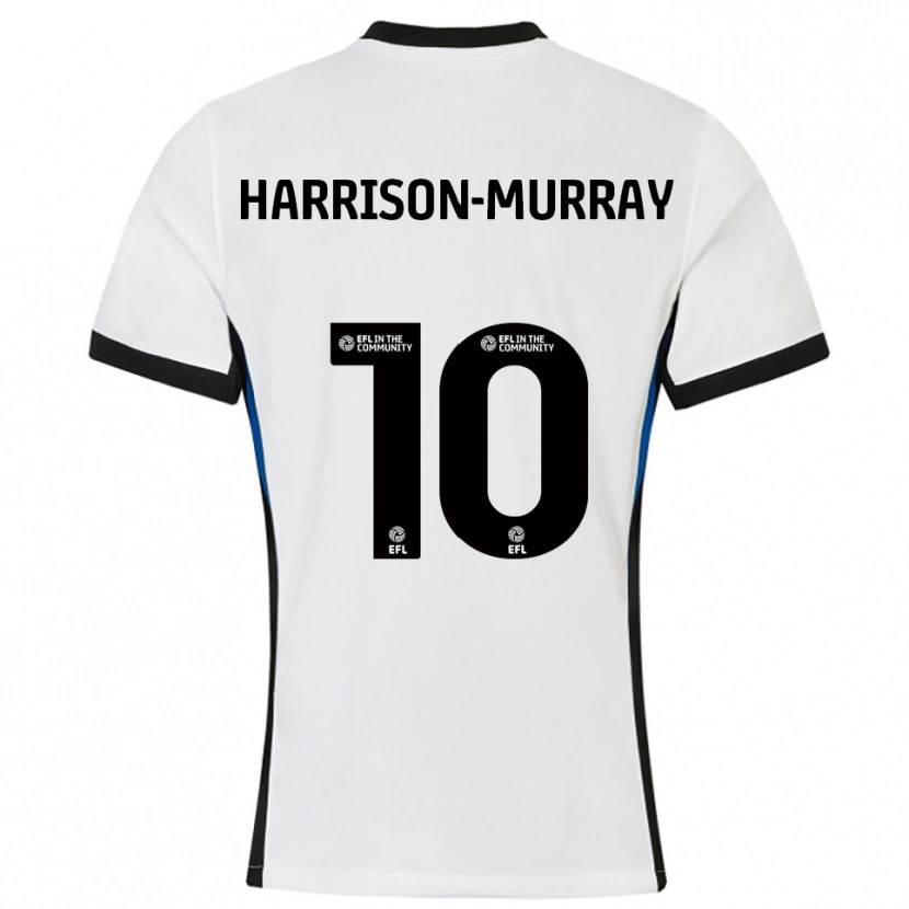 Danxen Niño Camiseta Christie Harrison-Murray #10 Blanco Azul 2ª Equipación 2025/26 La Camisa