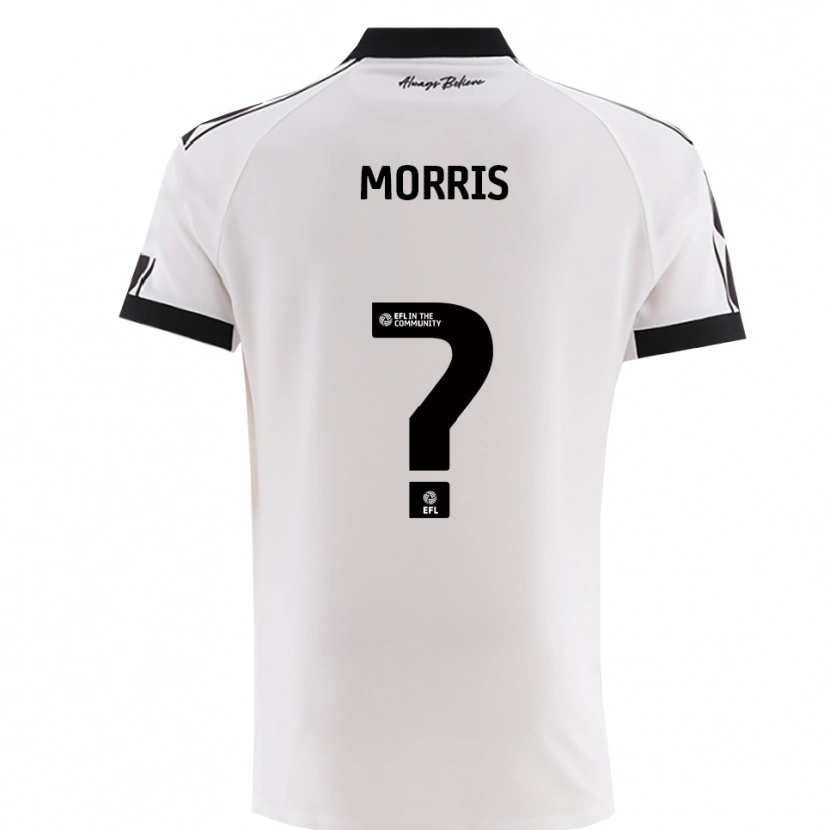 Danxen Niño Camiseta Matt Morris #0 Blanco Negro 2ª Equipación 2025/26 La Camisa