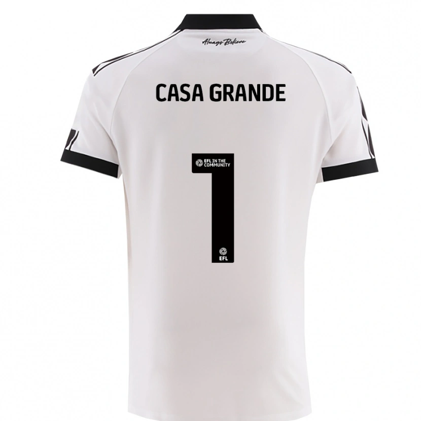 Danxen Niño Camiseta Josey Casa-Grande #1 Blanco Negro 2ª Equipación 2025/26 La Camisa