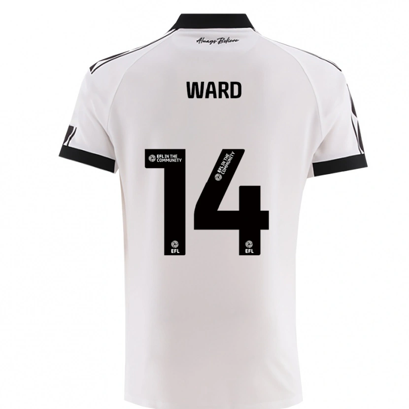 Danxen Niño Camiseta Mari Ward #14 Blanco Negro 2ª Equipación 2025/26 La Camisa