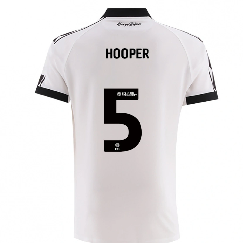 Danxen Niño Camiseta Jack Hooper #5 Blanco Negro 2ª Equipación 2025/26 La Camisa
