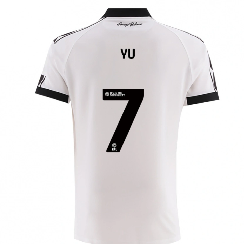 Danxen Niño Camiseta Yu Hirakawa #7 Blanco Negro 2ª Equipación 2025/26 La Camisa