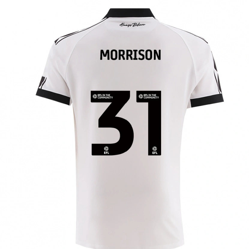Danxen Niño Camiseta Elijah Morrison #31 Blanco Negro 2ª Equipación 2025/26 La Camisa