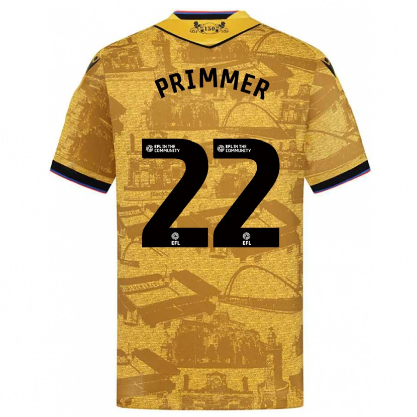 Danxen Niño Camiseta Tia-Jade Primmer #22 Oro Negro 2ª Equipación 2025/26 La Camisa