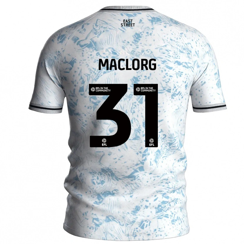 Danxen Niño Camiseta Lennon Maclorg #31 Blanco Azul Celeste 2ª Equipación 2025/26 La Camisa