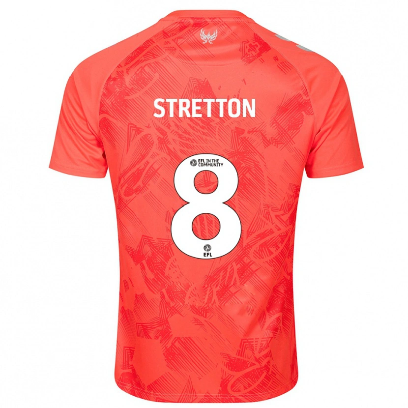 Danxen Niño Camiseta Mackenzie Stretton #8 Naranja Blanco 2ª Equipación 2025/26 La Camisa