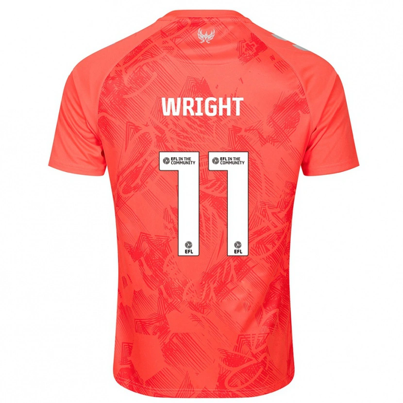 Danxen Niño Camiseta Haji Wright #11 Naranja Blanco 2ª Equipación 2025/26 La Camisa