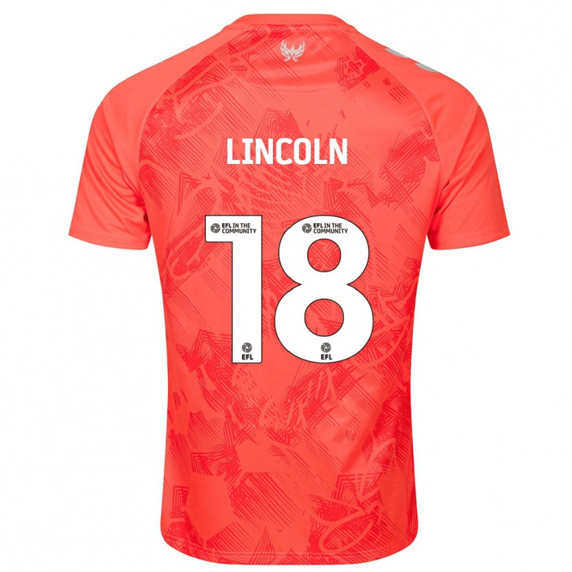 Danxen Niño Camiseta Khavarni Lincoln #18 Naranja Blanco 2ª Equipación 2025/26 La Camisa