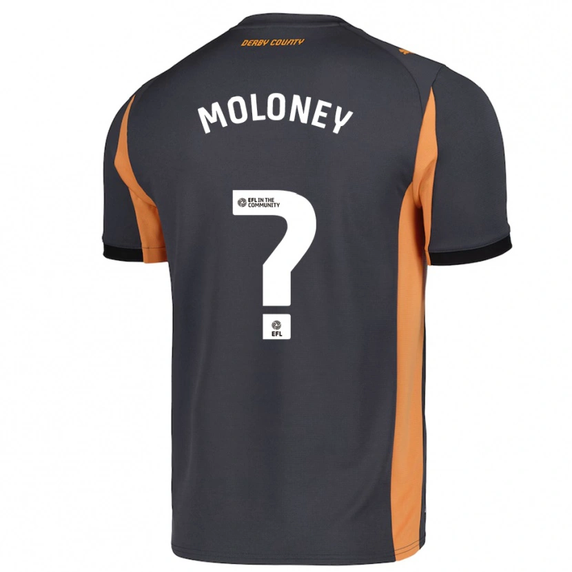 Danxen Niño Camiseta Riley Moloney #0 Gris Naranja Negro 2ª Equipación 2025/26 La Camisa