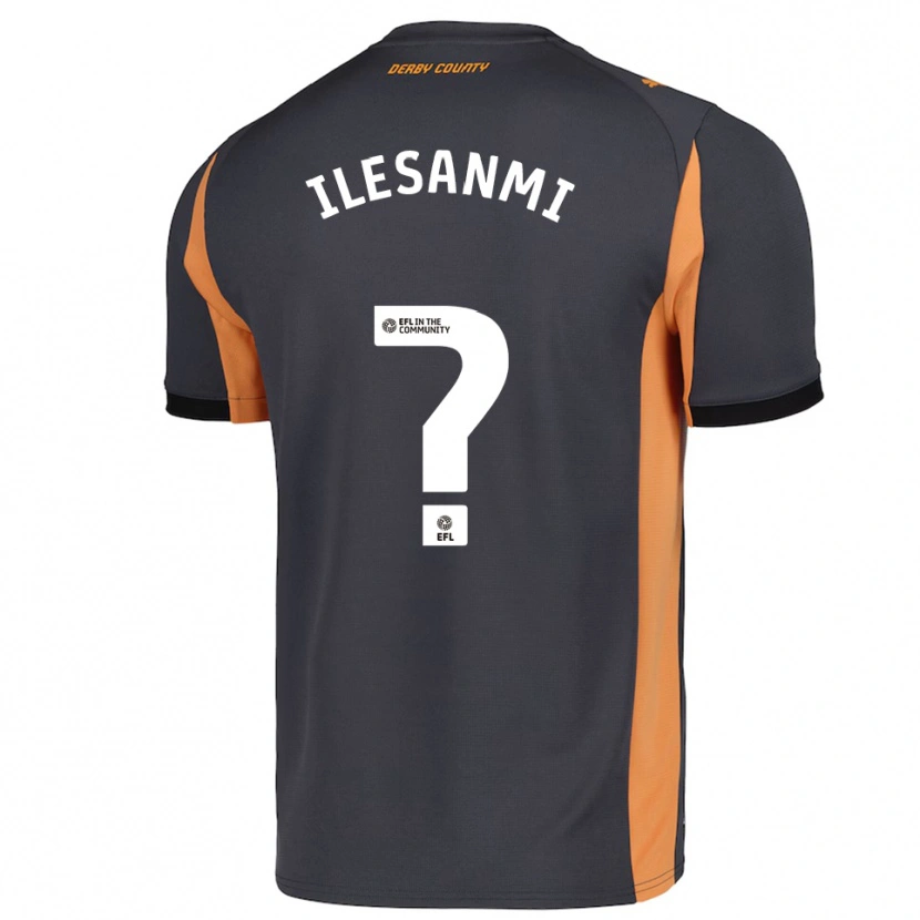 Danxen Niño Camiseta Emmanuel Ilesanmi #0 Gris Naranja Negro 2ª Equipación 2025/26 La Camisa