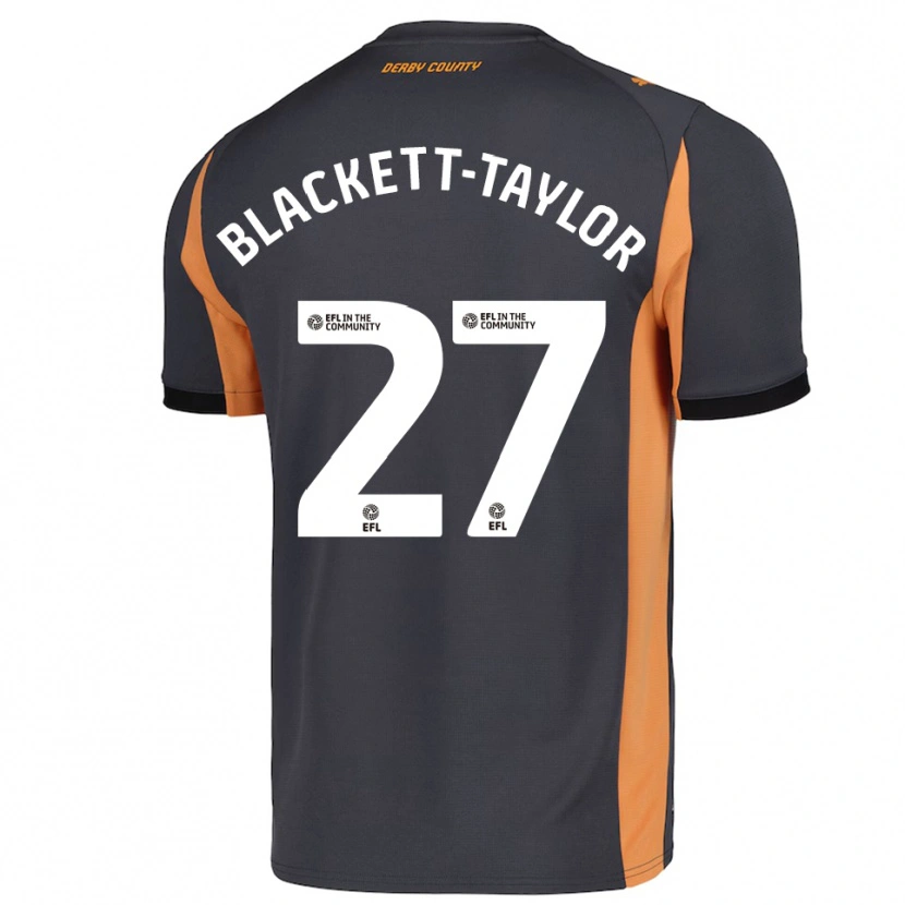 Danxen Niño Camiseta Corey Blackett-Taylor #27 Gris Naranja Negro 2ª Equipación 2025/26 La Camisa