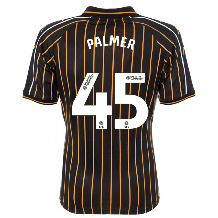 Danxen Niño Camiseta Kasey Palmer #45 Blanco Negro 2ª Equipación 2025/26 La Camisa