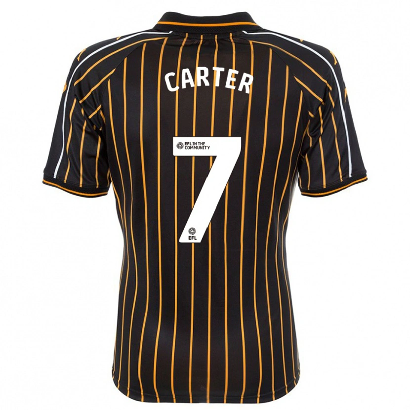 Danxen Niño Camiseta Ramell Carter #7 Blanco Negro 2ª Equipación 2025/26 La Camisa
