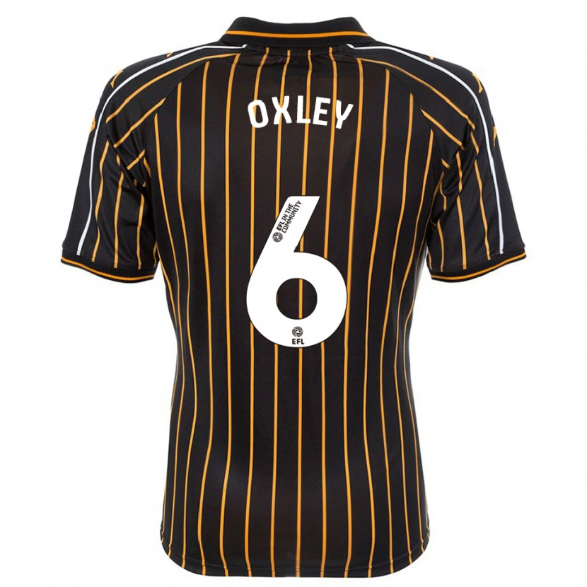 Danxen Niño Camiseta Tilly Oxley #6 Blanco Negro 2ª Equipación 2025/26 La Camisa