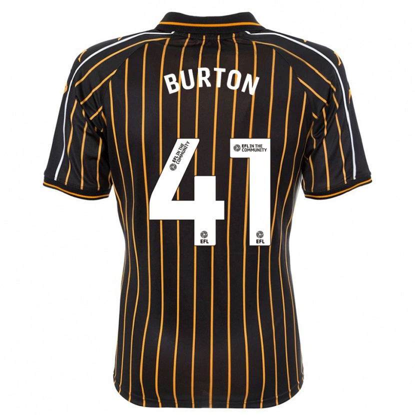 Danxen Niño Camiseta Jess Burton #41 Blanco Negro 2ª Equipación 2025/26 La Camisa