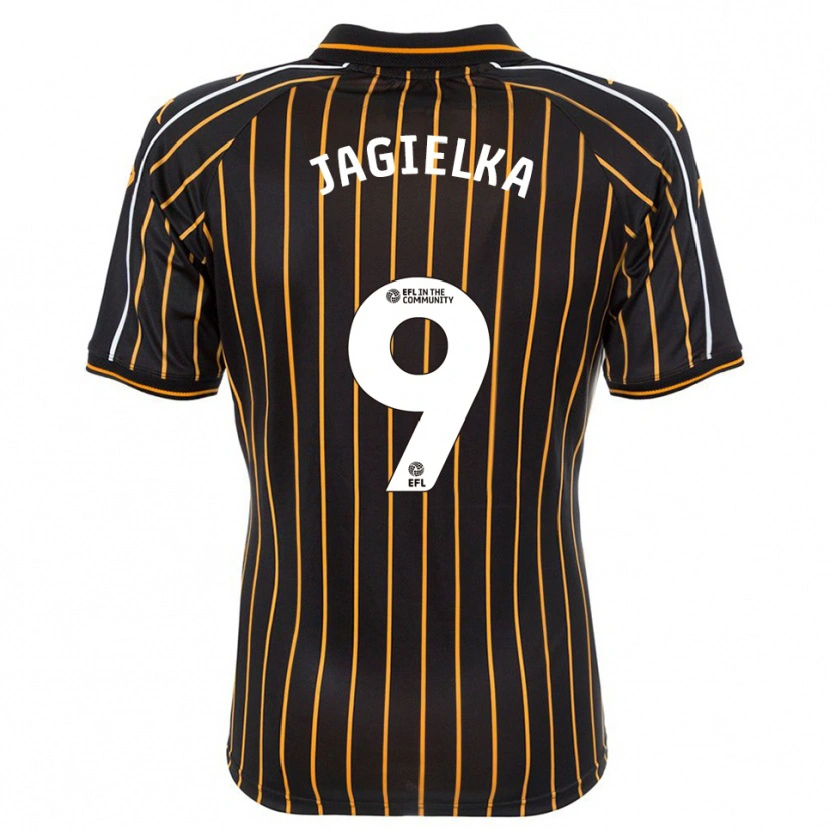 Danxen Niño Camiseta Zac Jagielka #9 Blanco Negro 2ª Equipación 2025/26 La Camisa