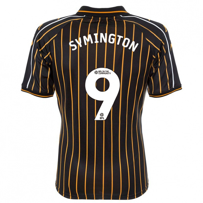 Danxen Niño Camiseta Jo Symington #9 Blanco Negro 2ª Equipación 2025/26 La Camisa