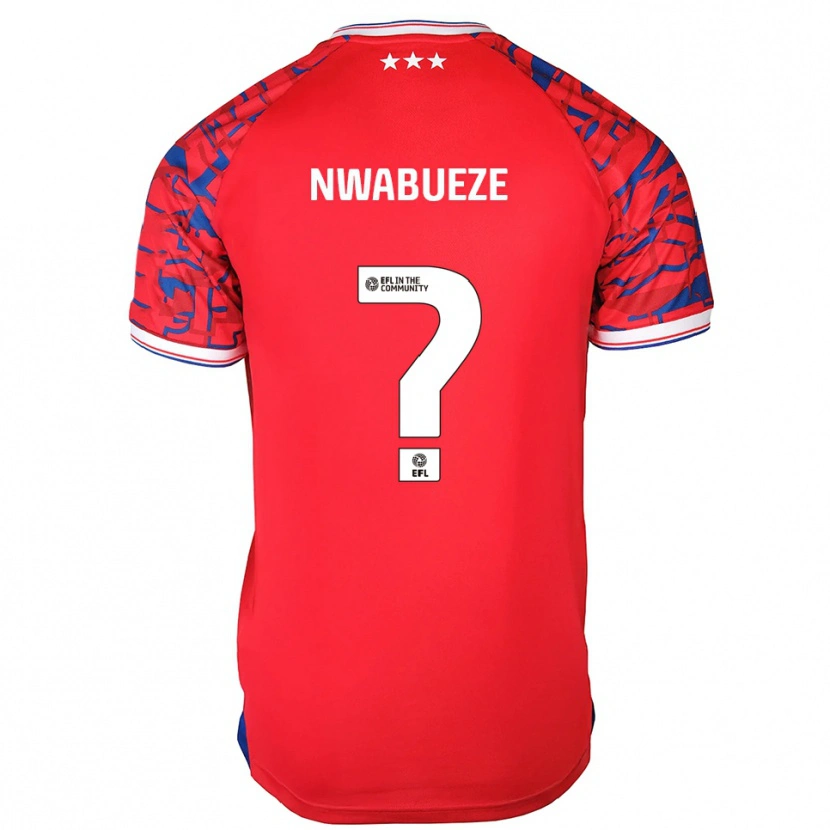 Danxen Niño Camiseta Jesse Nwabueze #0 Rojo Azul 2ª Equipación 2025/26 La Camisa