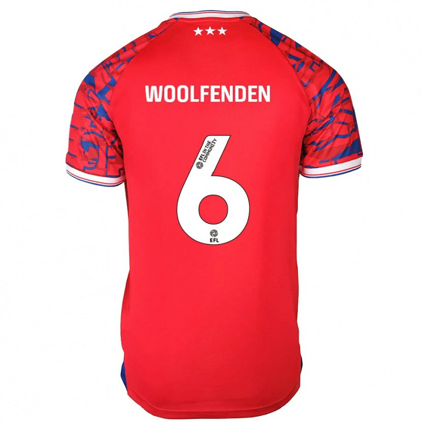 Danxen Niño Camiseta Luke Woolfenden #6 Rojo Azul 2ª Equipación 2025/26 La Camisa
