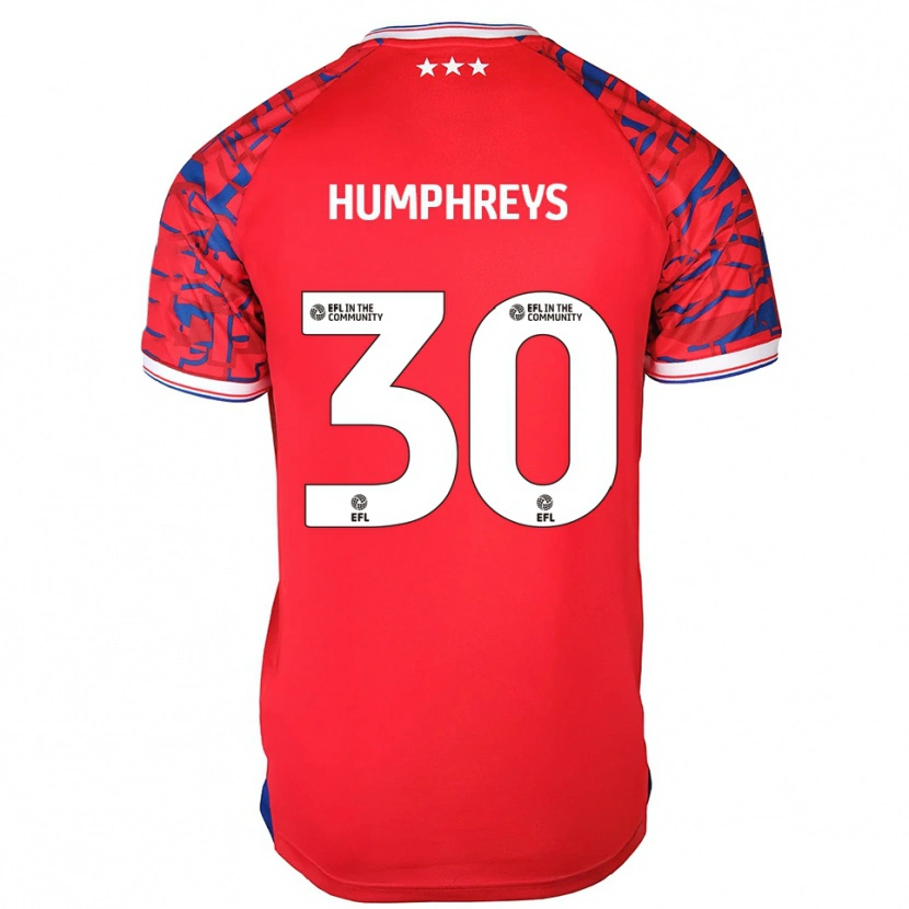 Danxen Niño Camiseta Cameron Humphreys #30 Rojo Azul 2ª Equipación 2025/26 La Camisa