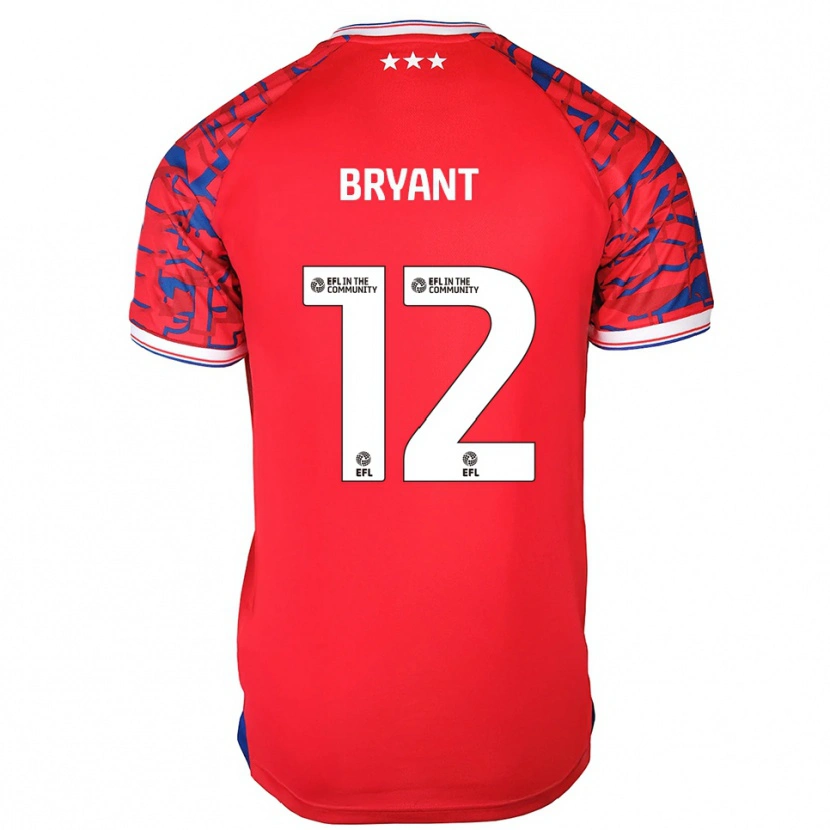 Danxen Niño Camiseta Issy Bryant #12 Rojo Azul 2ª Equipación 2025/26 La Camisa