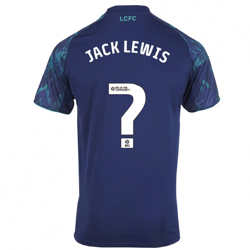 Danxen Niño Camiseta Jack Lewis #0 Azul Marino Verde Blanco 2ª Equipación 2025/26 La Camisa
