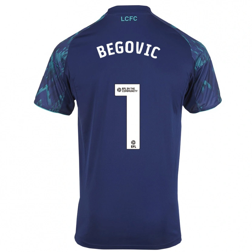 Danxen Niño Camiseta Asmir Begovic #1 Azul Marino Verde Blanco 2ª Equipación 2025/26 La Camisa