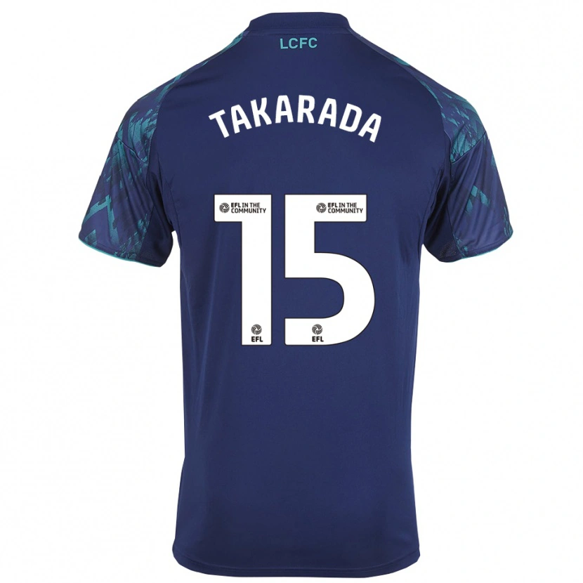 Danxen Niño Camiseta Saori Takarada #15 Azul Marino Verde Blanco 2ª Equipación 2025/26 La Camisa