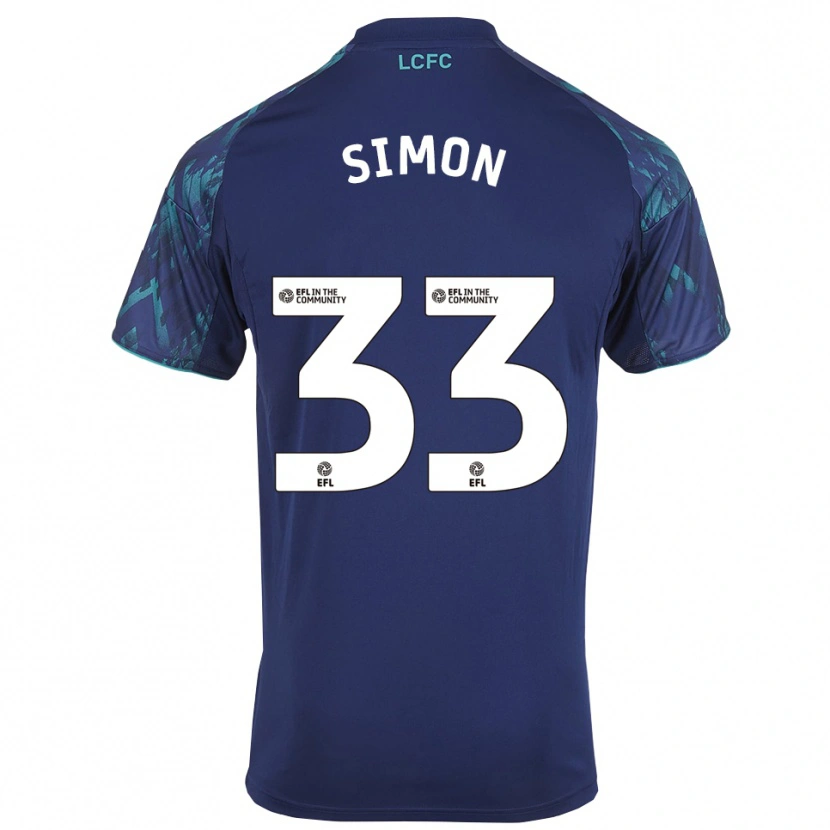 Danxen Niño Camiseta Erin Simon #33 Azul Marino Verde Blanco 2ª Equipación 2025/26 La Camisa