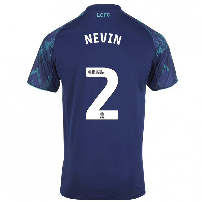 Danxen Niño Camiseta Courtney Nevin #2 Azul Marino Verde Blanco 2ª Equipación 2025/26 La Camisa