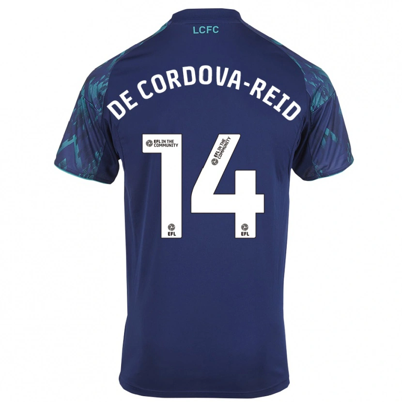 Danxen Niño Camiseta Bobby De Cordova-Reid #14 Azul Marino Verde Blanco 2ª Equipación 2025/26 La Camisa