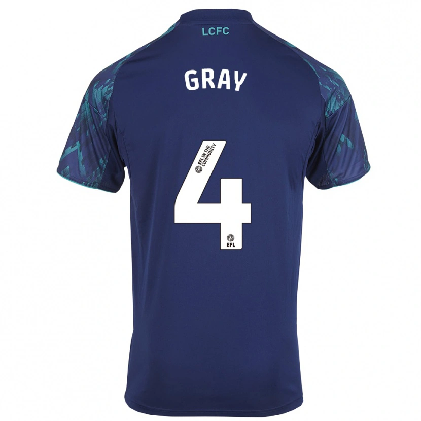 Danxen Niño Camiseta Kevon Gray #4 Azul Marino Verde Blanco 2ª Equipación 2025/26 La Camisa