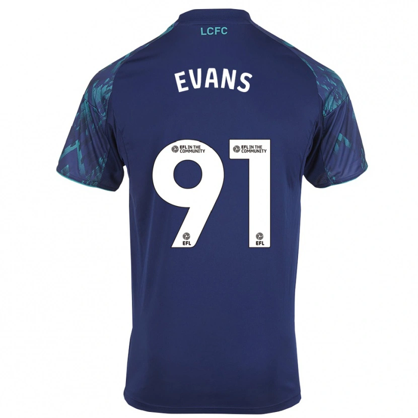 Danxen Niño Camiseta Jake Evans #91 Azul Marino Verde Blanco 2ª Equipación 2025/26 La Camisa