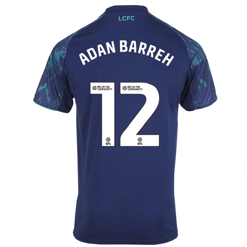 Danxen Niño Camiseta Hassan Adan Barreh #12 Azul Marino Verde Blanco 2ª Equipación 2025/26 La Camisa