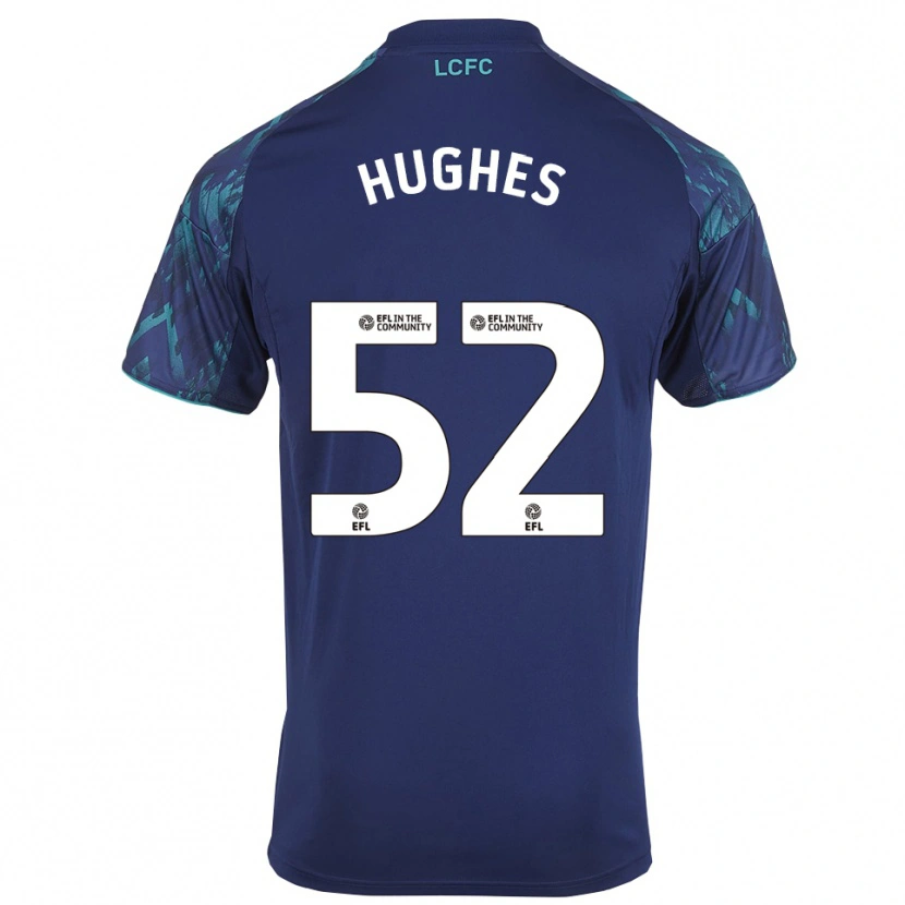 Danxen Niño Camiseta Iestyn Hughes #52 Azul Marino Verde Blanco 2ª Equipación 2025/26 La Camisa