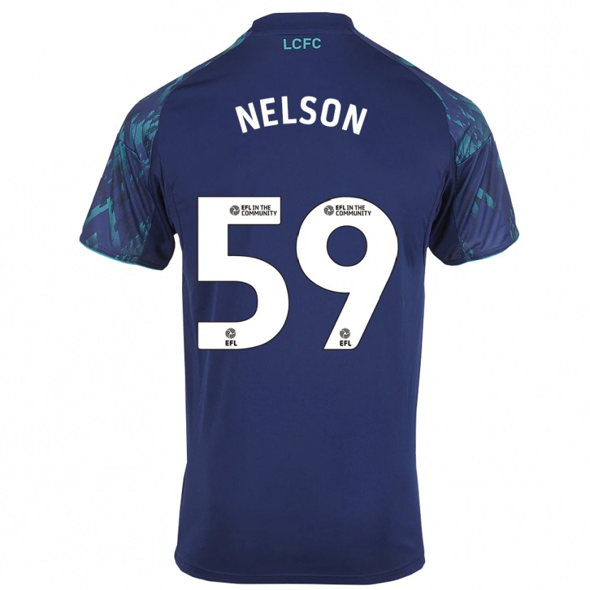 Danxen Niño Camiseta Ronny Nelson #59 Azul Marino Verde Blanco 2ª Equipación 2025/26 La Camisa