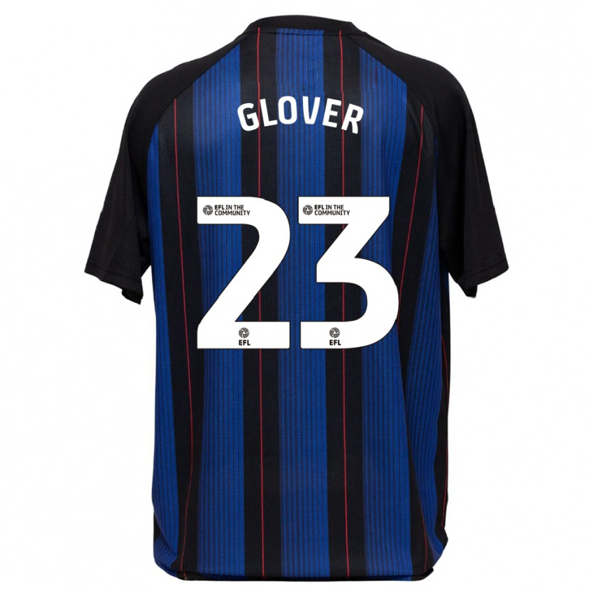 Danxen Niño Camiseta Tom Glover #23 Azul Negro 2ª Equipación 2025/26 La Camisa