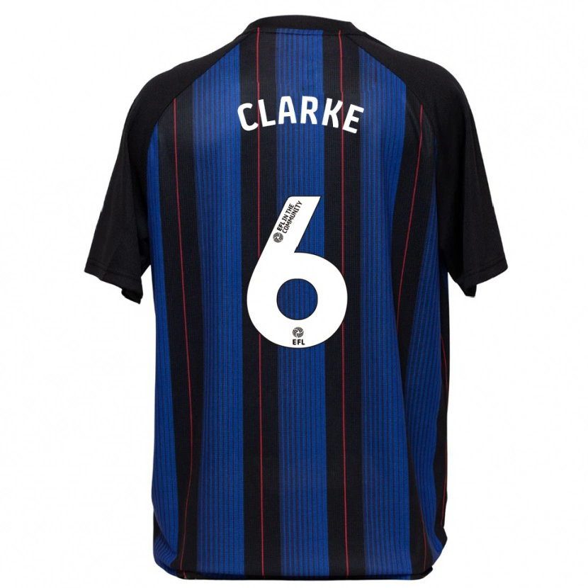 Danxen Niño Camiseta Alexander Clarke #6 Azul Negro 2ª Equipación 2025/26 La Camisa