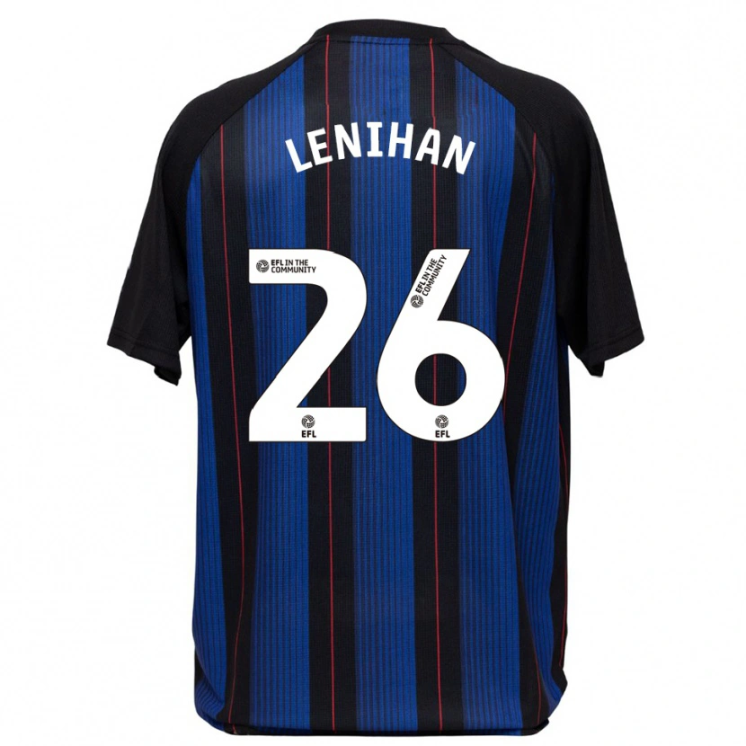 Danxen Niño Camiseta Darragh Lenihan #26 Azul Negro 2ª Equipación 2025/26 La Camisa