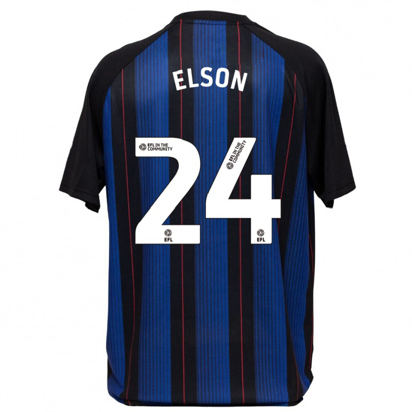 Danxen Niño Camiseta Kacie Elson #24 Azul Negro 2ª Equipación 2025/26 La Camisa