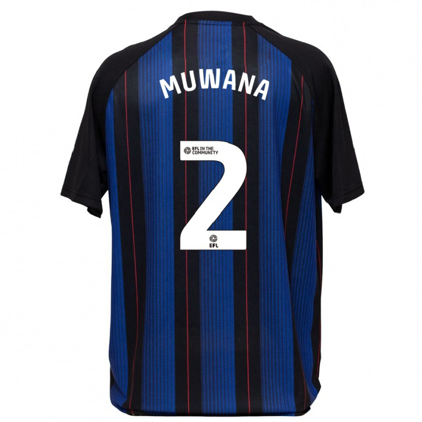 Danxen Niño Camiseta Noah Muwana #2 Azul Negro 2ª Equipación 2025/26 La Camisa